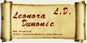 Leonora Dumonić vizit kartica